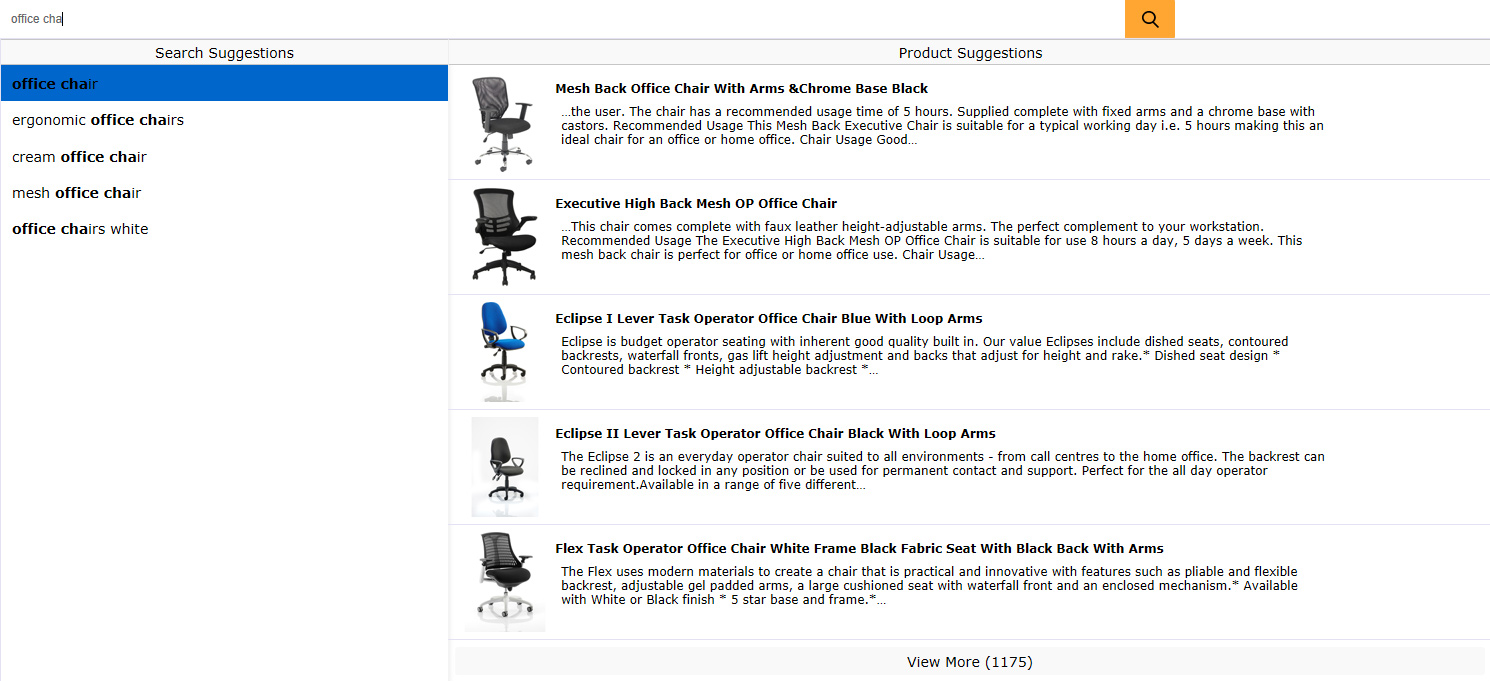 eCommerce Store Advanced Search