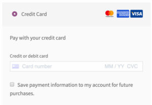 Save credit card feature in wholesale ecommerce platform