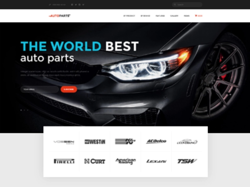 The List of the Best Designs for Auto Parts Website
